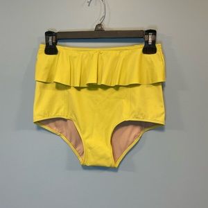 Kortni Jeane! Burnt lime peplum swimsuit bottoms! New without tags size small